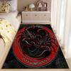 Modern Scorpion Design Carpet with Red Circle and Black Background Suitable for use as an anti-slip for living room bedroom sofas