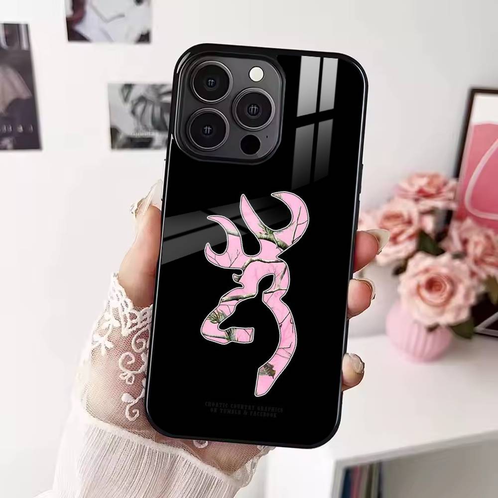 B-browning Phone Case For iPhone 17 16 15 14 13 12 Pro Max Plus for Magsafe Mirror Wireless Magnetic Cover