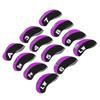 12PCS Golf Club Head Covers Neoprene Scratch Proof Golf Club Head Protector for Outdoor Black and Purple