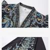 2026 Spring/Summer New Arrival Retro Ethnic-Style Cap Sleeves Printed Long Maxi Dress for Women with Belt
