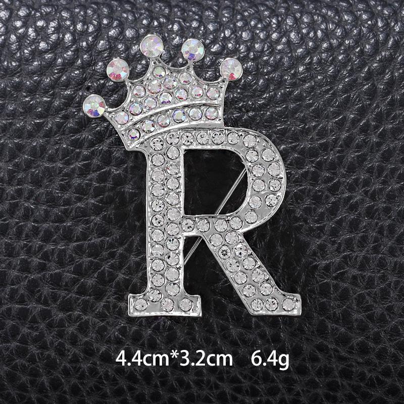 Unisex Versatile English Letter Brooch Lapel Pin for Suits and Clothing