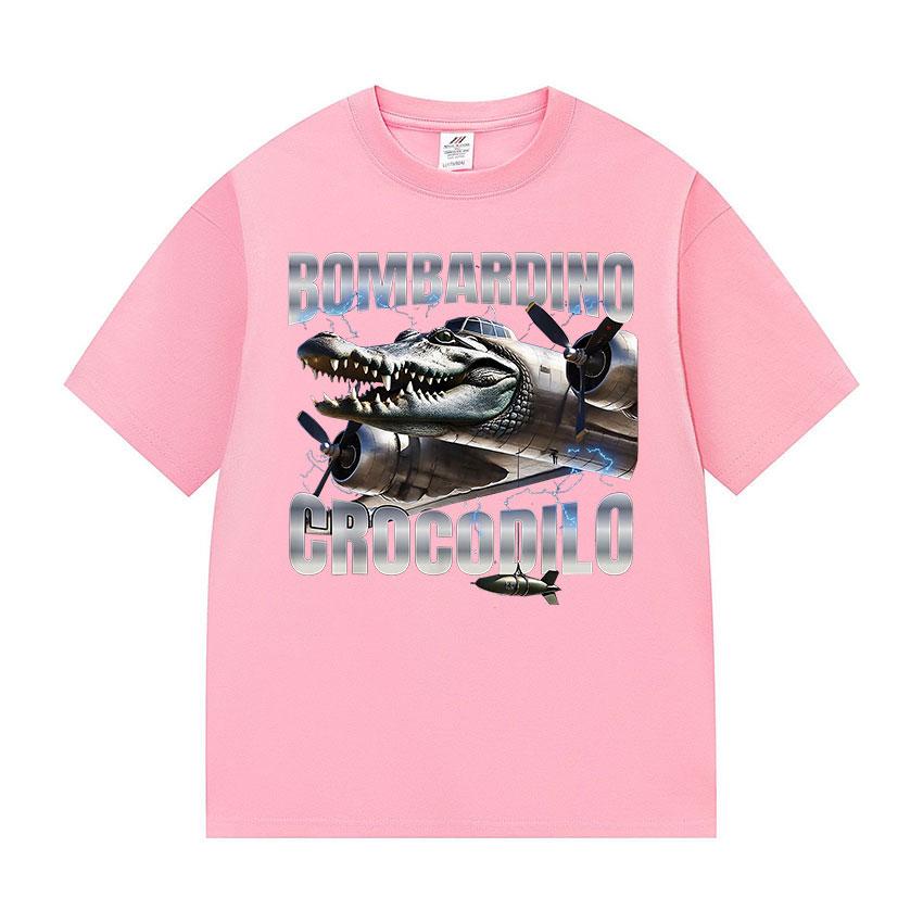 Limitované Bombardino Krokodýl Vtipné Meme Tričko Pánské Dámské Letní O-výstřih Krátký rukáv Tričko Módní Vysoce kvalitní Bavlněná Trička