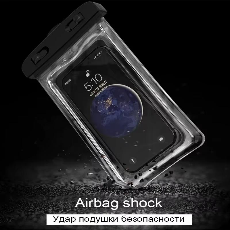 Airbag Waterproof Swim Bag For iPhone 15 13 14 Pro Max For Samsung Galaxy S24 S23Ultra Floating Phone Case Protecting Cover