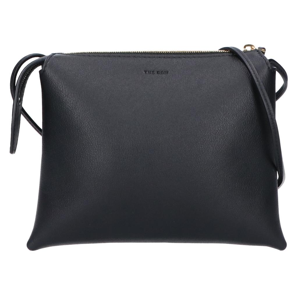 THE ROW W1236 L52 NU MINI TWIN/New Mini Twin Leather Shoulder bag Black/GDHardwareUsed