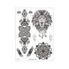 Mandala Flower Temporary Tattoo Sticker - Retro Hand & Collarbone Design