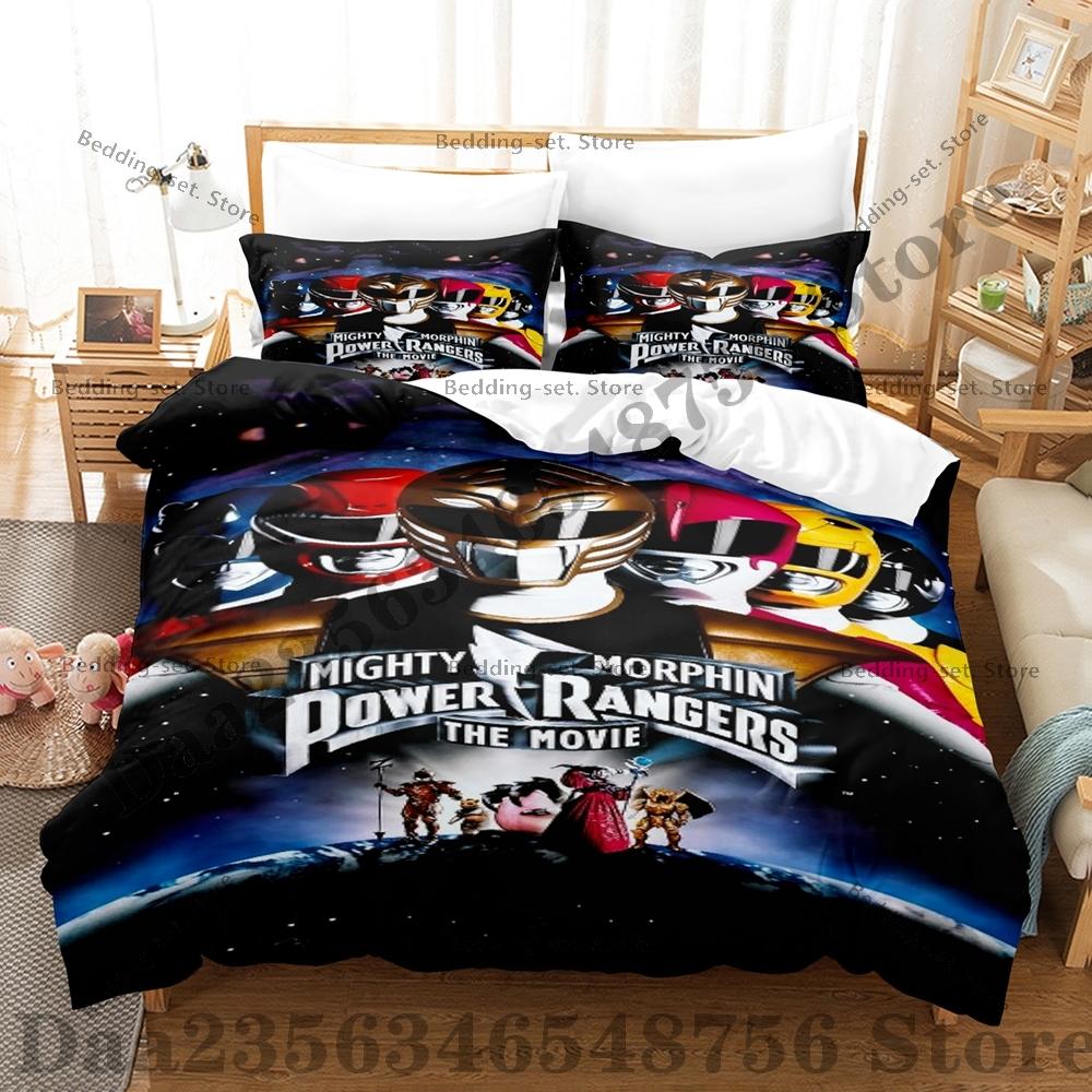 Comforter Personality Mighty Morphin Bedding Set Single Twin Full Queen King Size Bed Set Kids Bedroom s Anime Bed