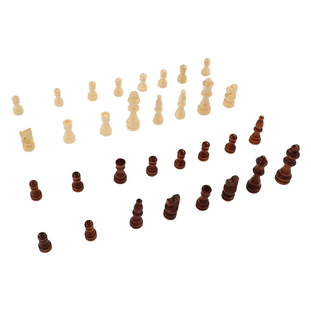 Chess Pieces Only 91mm King Height 32PCS Two Colors Chess Game Pawns for Home Party