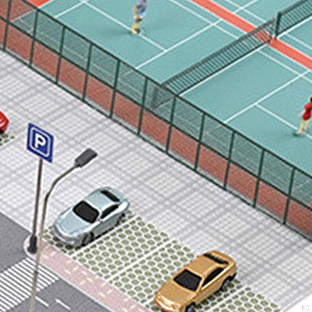 Scena Drogowa Garaż Samochodowy Gablota 1:160 Realistyczny Model Ornamentu Tła Diorama Parking