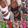 9 Colors Sexy Hollow Swimsuit Skinny One Piece Swimwear Women Maio Biquini Mujer Trikini Banador Monokini Bikini Badpak Femme