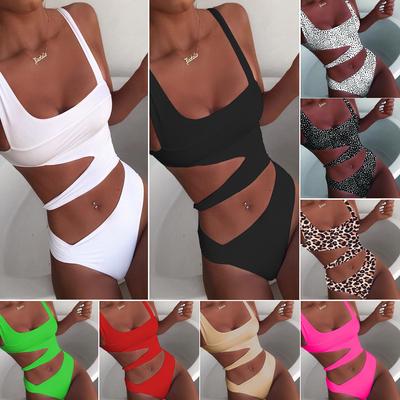 Sexy Solid One-piece Swimsuit One-piece Bikini Women's Hollow Swimsuit Beachwear Bikiini