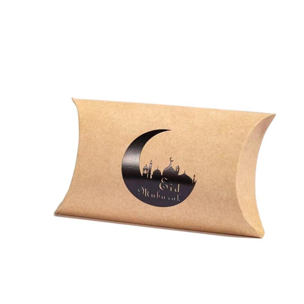 10 Peças Design de Lua Crescente Embalagem de Presentes de Ramadã Sacola de Doces Eid Mubarak Festa Muçulmana Islâmica