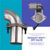 Durable-Electric Exhaust Cutout Valve With Flanged Pipes 12V Power Outlet Adjustment