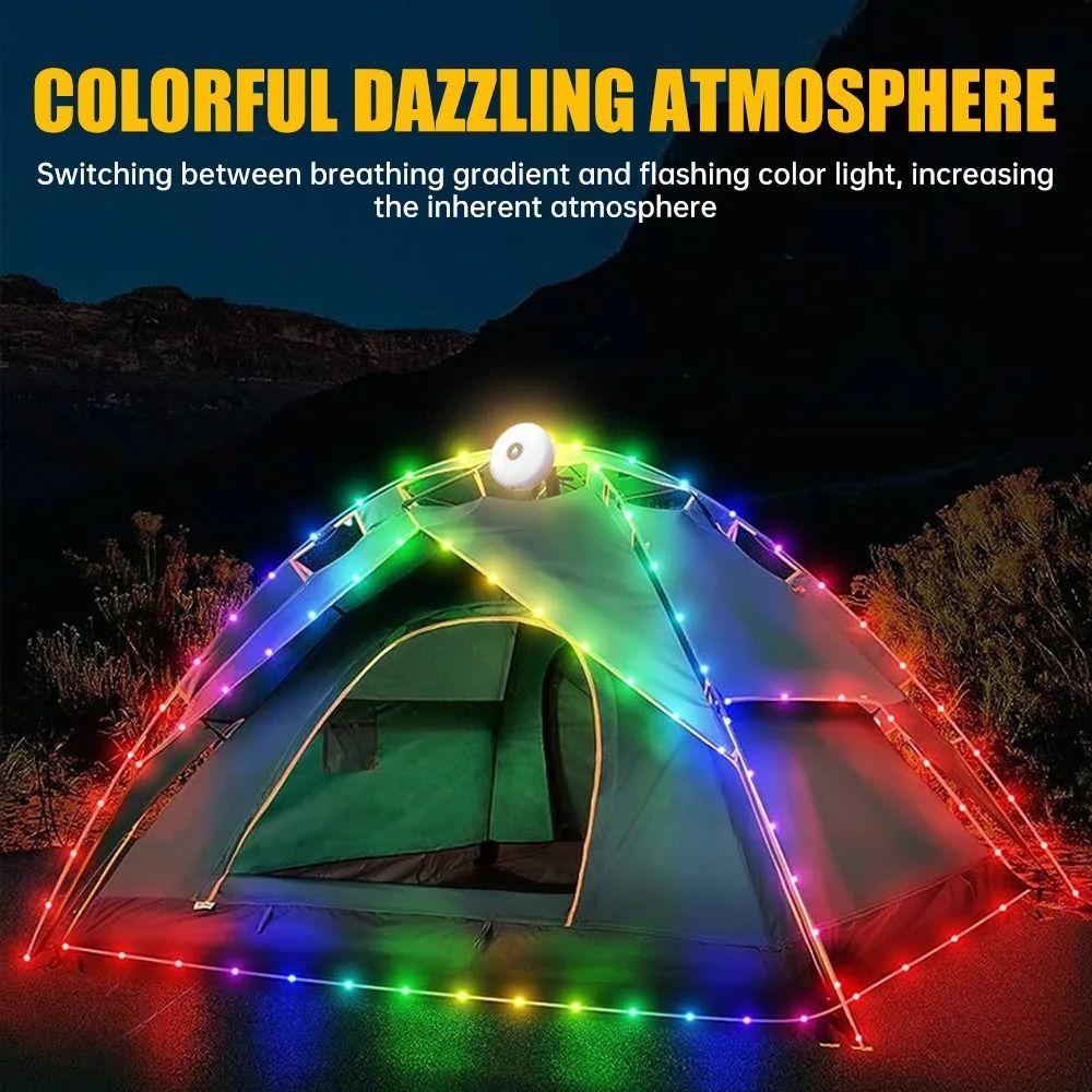 Solar Powered Outdoor Solar Lights 10M String Lights LED Camping Lamp  Tent Room