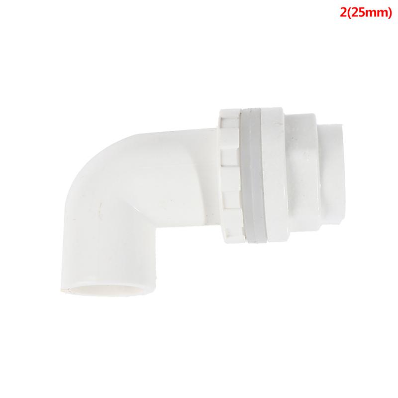 Conectores de tubería de PVC tipo L con diámetro interior de 20 a 50 mm, juntas de drenaje para peceras, tubos de riego