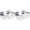 ABWR-2X Bathroom Shower Shelf Holder Aluminum Corner Storage Rack Shampoo Soap Cosmetic Shelves Wall Mounted Kitchen
