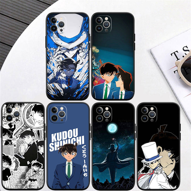 JO17 Detektiv Conan Pouzdro na telefon pro iPhone 7 8 11 12 13 14 15 16 16E XS Pro Max XR X SE Samsung S20 S21 S22 S23 S24 FE Ultra Plus Lite S21S A55
