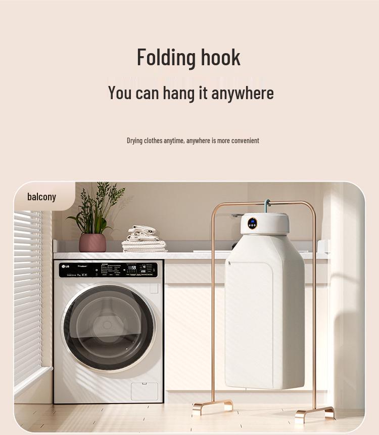 Compact Portable Clothes Dryer for Baby, Dormitory, and Travel Use
