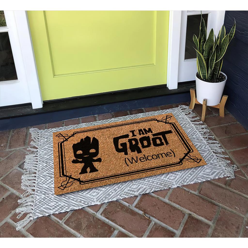 I Am Groot Welcome Doormat Non slip Rubber Backing Outdoor Entrance Floor Mat Decorative Rugs Welcome Mat Entryway