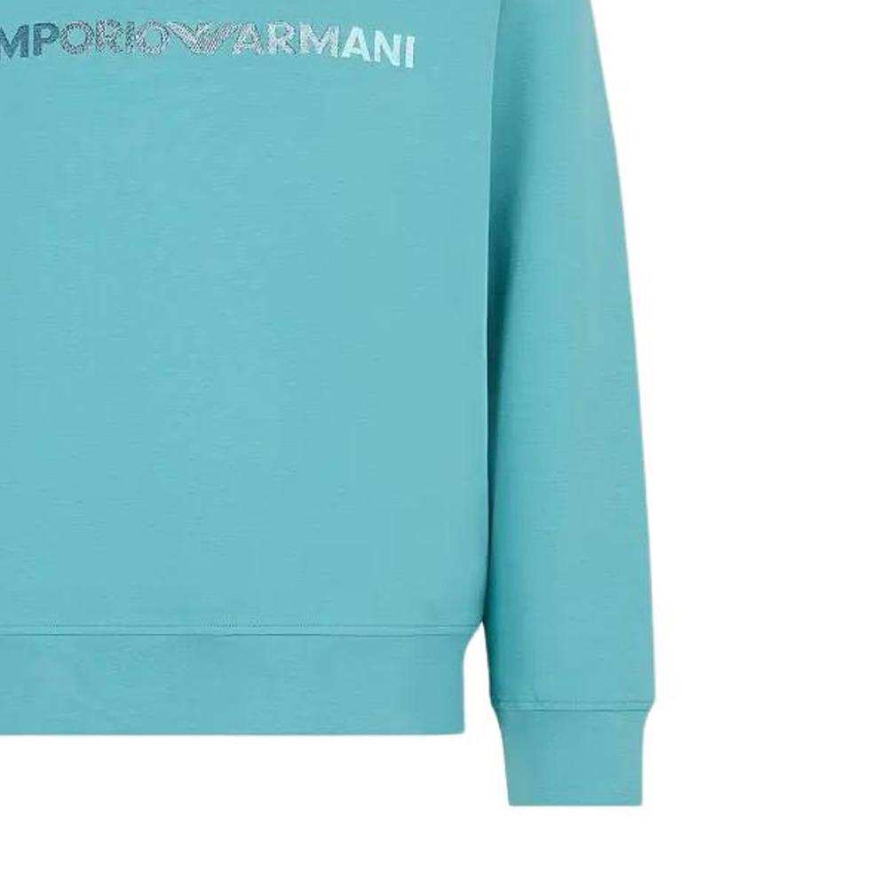 EMPORIO ARMANI SS24 Sweatshirt Men's Blue Green 3D1M70-1JHSZ-0758