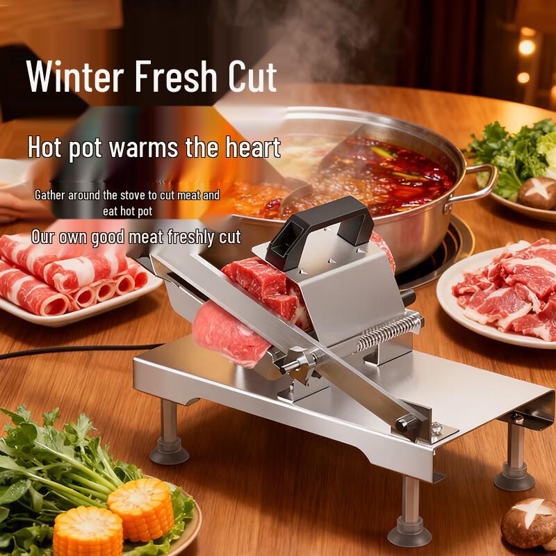 Suncha Affettatrice Manuale per Carne Surgelata in Acciaio Inossidabile