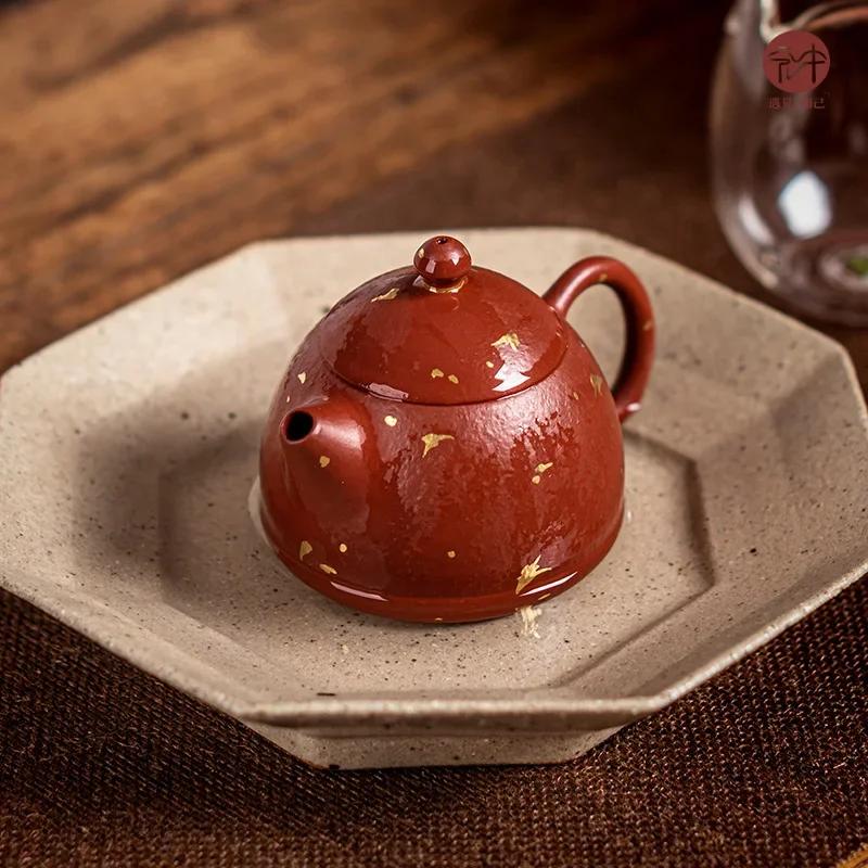 High Quality Yixing Purple Clay Tea Pot Raw Ore Dahongpao Handmade Tea Maker Household Customized Beauty Teapot Chinese Tea Set