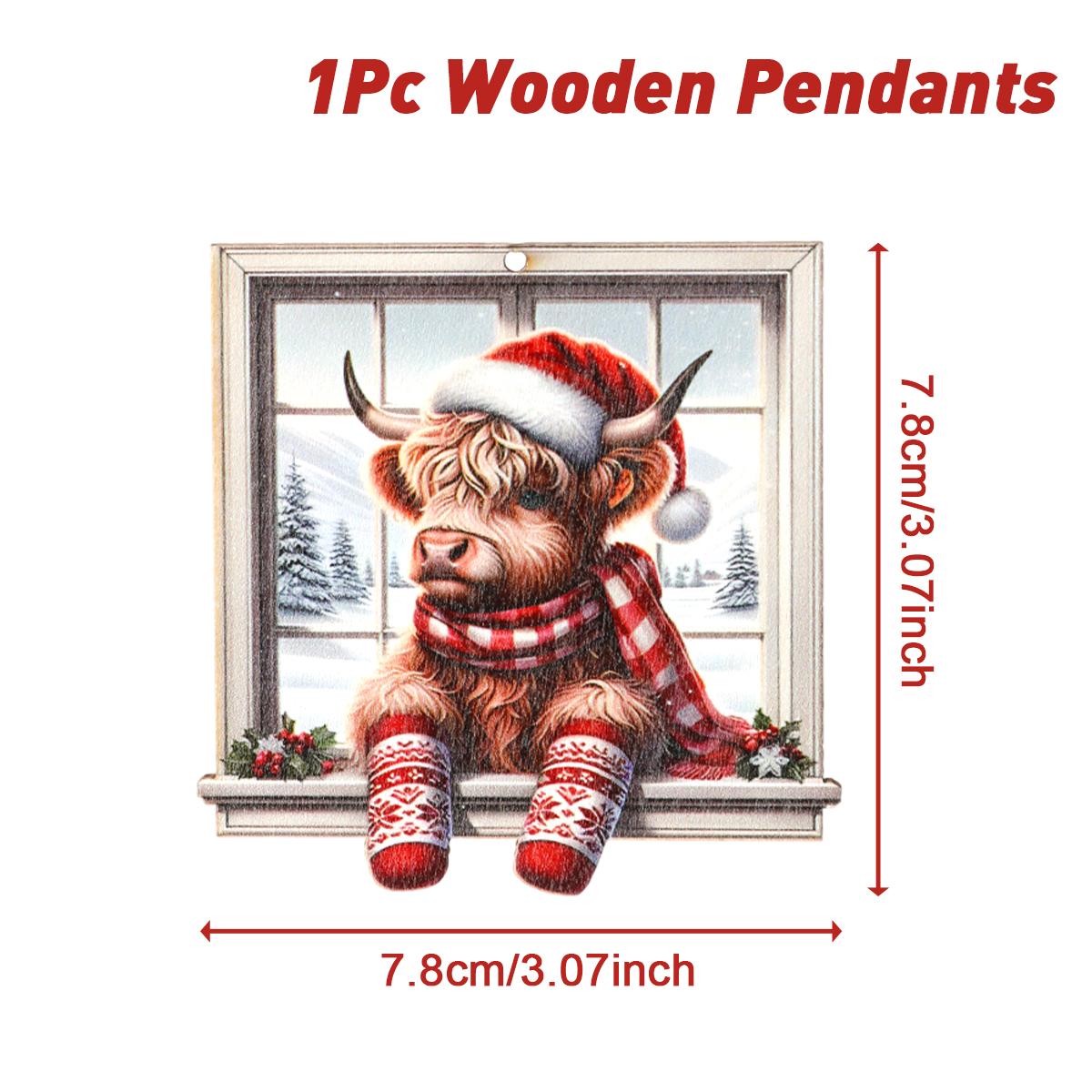 

Christmas Dog Paw Double Layer Wooden Pendant Navidad Natal Noel Tree Pendant Merry Christmas Decor For Home 2025 New Year 2025