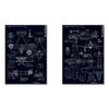 Modern Black and White Wall Art Poster Airplane Industrial Drawings Blueprint Canvas Paintings Pictures for Interior Home Decor