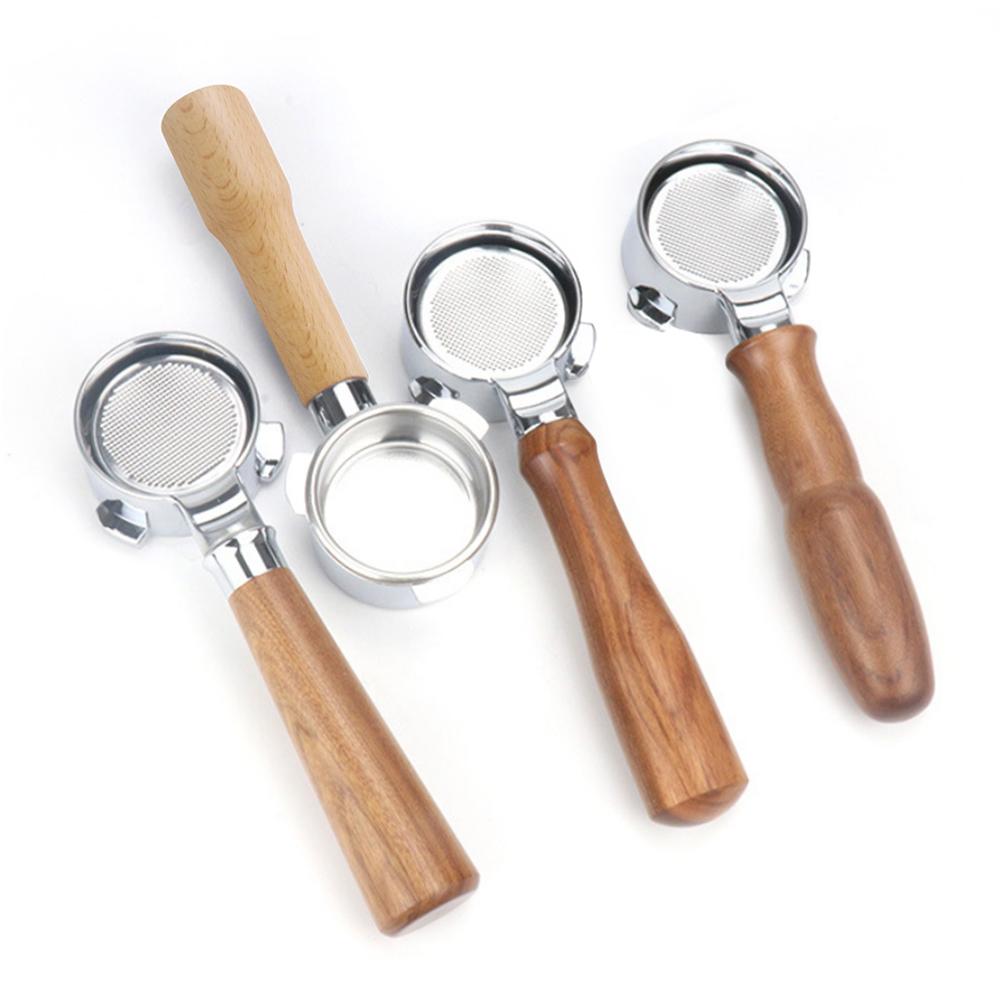 54mm Coffee Bottomless Portafilter with Filter Basket & Wooden Handle Replacement for   880/870/850 Coffee NaMachine Tool Reusable Alloy Filter