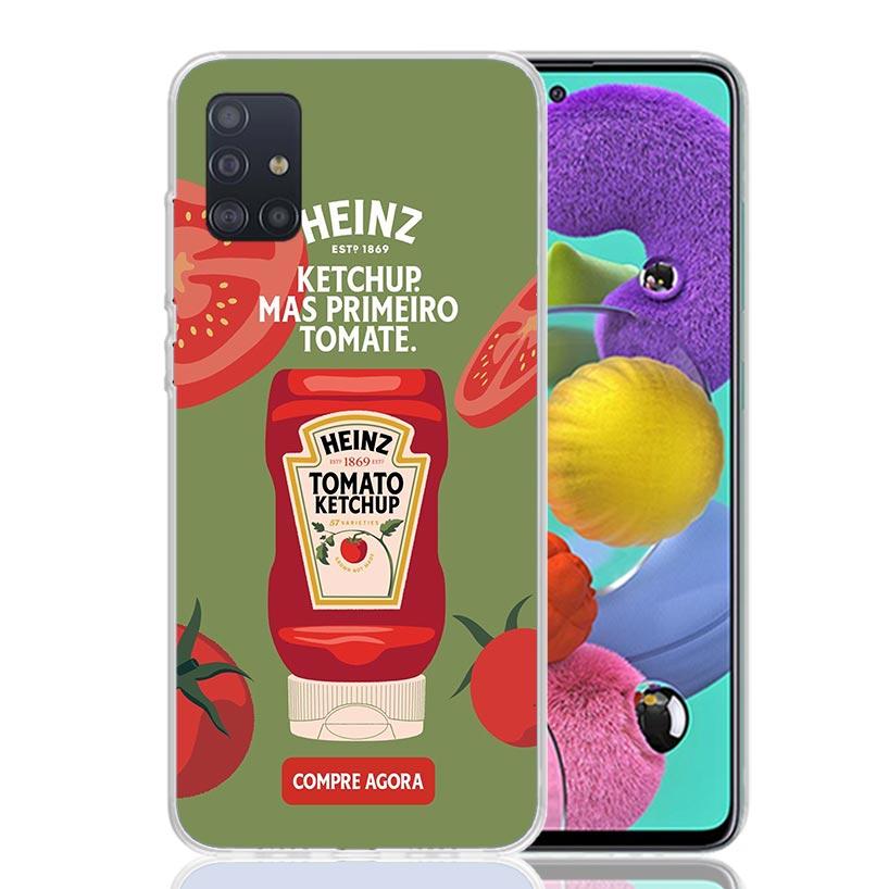 Lamb Heinz Tomato Ketchup Phone Case for Samsung Galaxy A52 A51 A50S A12 A22 A32 A72 A10S A30S A31 A71 Note 20 Ultra 10 Plus S10