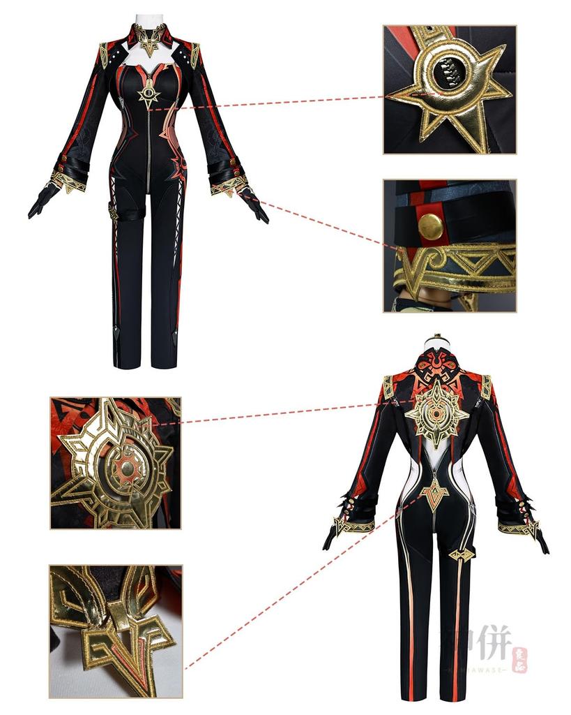 Cosplay Mavuika s parukou Enjin Genshin Cosplay Kostým Kostým pro dospělé Kulturní festival Akce Kostým jeviště Oblečení Mavuika Cosplay Paruka [Kamizu Ryohin]