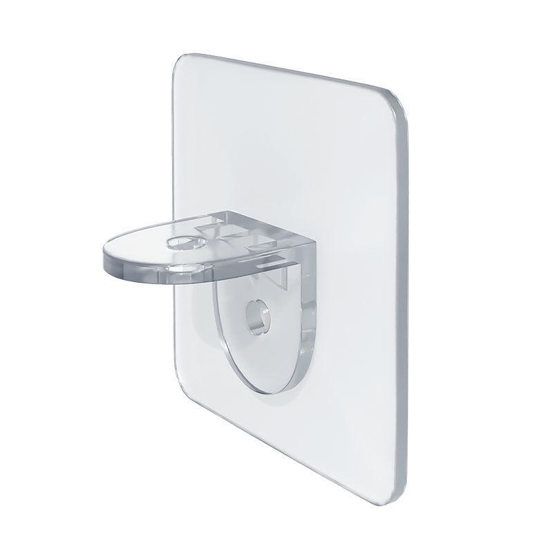 Enhanced No-Trace Adhesive 90° Corner Shelf Bracket for No-Drill Wardrobe Partition.