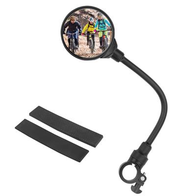 Samcos Bisiklet Dikiz Aynası Seti Geniş Görüşlü Açık Hava Sporları Bisikleti Kolay Bisiklet Bar Ucu Bisiklet Aynası Sol ve Sağ Ayna, 1, 360° Dönüş, Yuvarlak,