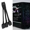 Powerful 600W PCIe 3x 8Pin Female To 16Pin Graphics Card Power Cable 12VHPW For Gaming PC Builds