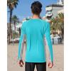 CHARMLEAKS Mens UPF 50+ Long Sleeve Rash Vest Quick Dry Rash Guards Surfing Swim Shirt