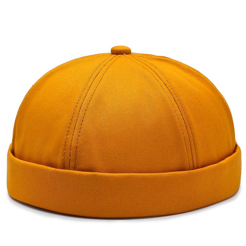 Unisex Brimless Hat: Round Top Melon Cap, Hip-Hop Style & Landlord Design for Spring/Autumn