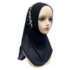 Elastic Fit Women Turban Cap Pull On Pull On Head Wrap Gift Idea Beaded Hijab Scarf  Muslim Women