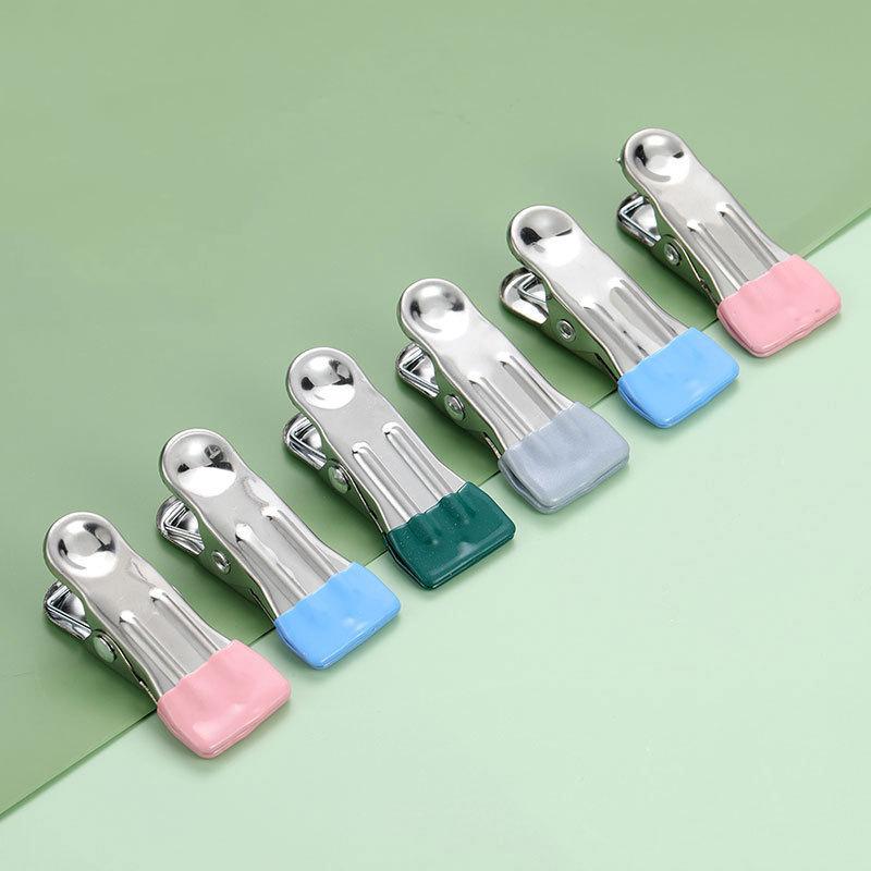 10 Stück Edelstahl Wäscheklammern mit Spurlosen Hakenaufhängern Kleiderklammern Socken Aufhängeclip Heimschrank Bettlakenhalter