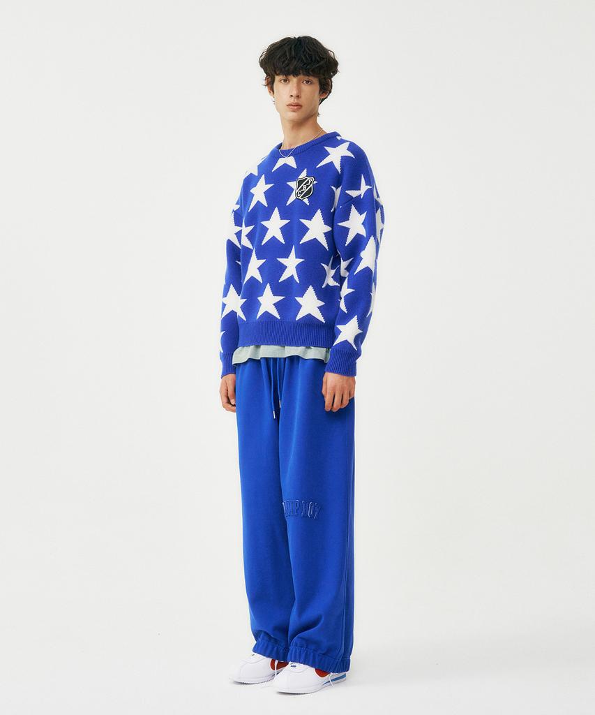Peulomaleul 80S Vintage Graphic Knit / Blue