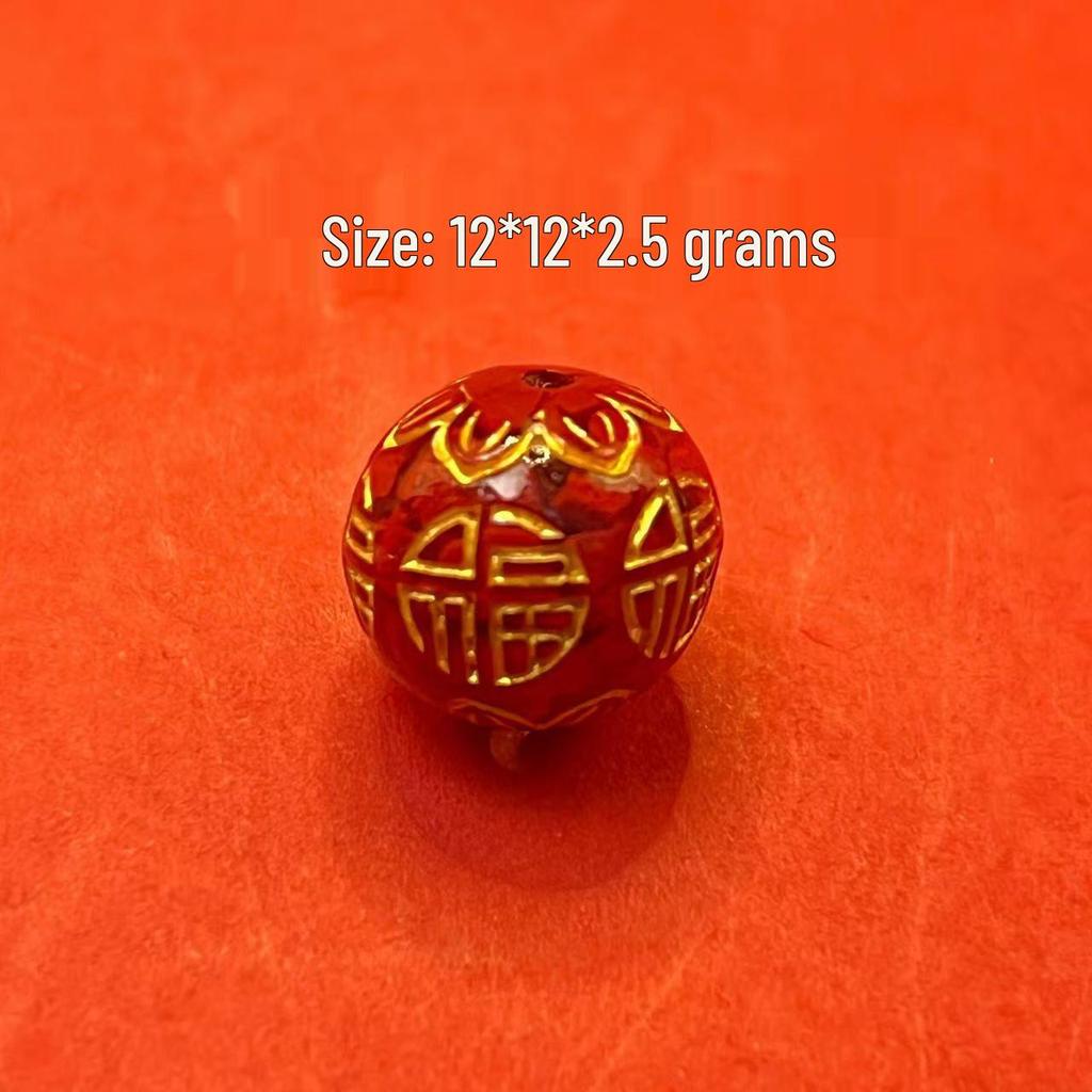 Original Gold-Plated Cinnabar Turtle Shell Fu Plaque and Gourd Pouch Accessories