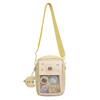 Japanese ins casual girl small bag, versatile messenger bag, cute transparent and painful bag, grain bag, mobile phone bag.