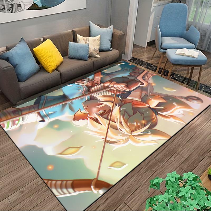 Stylish Cartoon Hunter Rug for Home Decor Suitable for use as an anti-slip game mat for living room and bedroom sofas