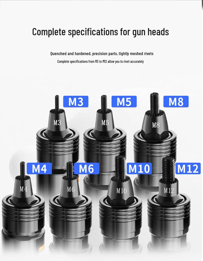Gaobao Industrial Pneumatic Rivet Nut Gun, M3-M12