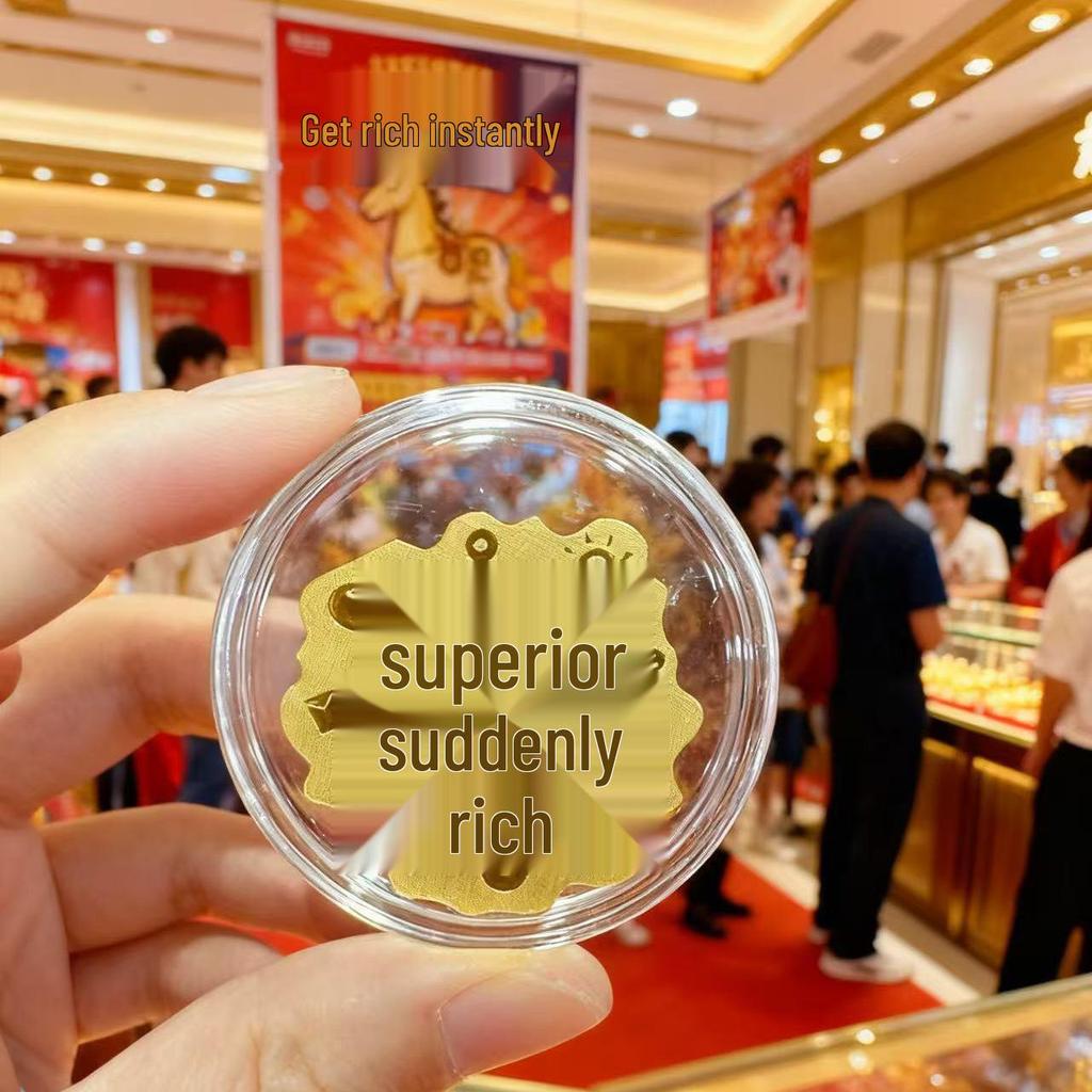 Year of the Horse Gold Phone Sticker - Pure Gold Luck & Prosperity Gift