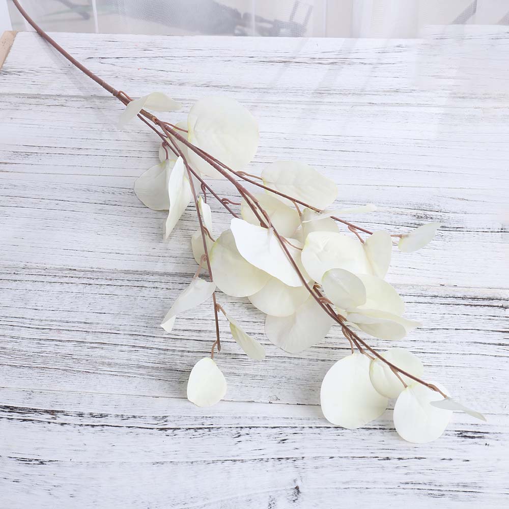 Jesienne sztuczne kwiaty jedwabne wesele dekoracja domu roślina sztuczne liście eukaliptus długa gałąź sztuczne rośliny DIY aranżacja ścienna