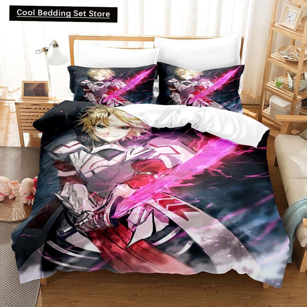 3D Printed Anime Fate/Stay Night Saber Bedding Set Single Twin Full Queen King Size Bed Set Adult Kid Bedroom Duvet Cover Sets