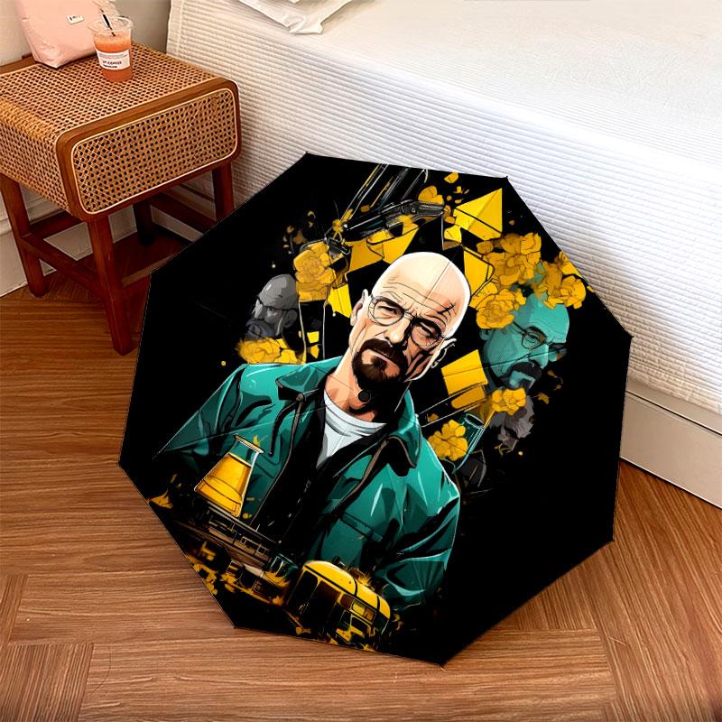breakingbad Pattern Pattern New Style Umbrella, 1 Piece Automatic Folding Umbrella, Portable Foldable Travel Umbrella, Outdoor Umbrella,Birthday Gift
