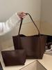 Large Capacity Women's Winter Tote - Solid Color, Korean Style, Casual, Minimalist Shoulder Bag