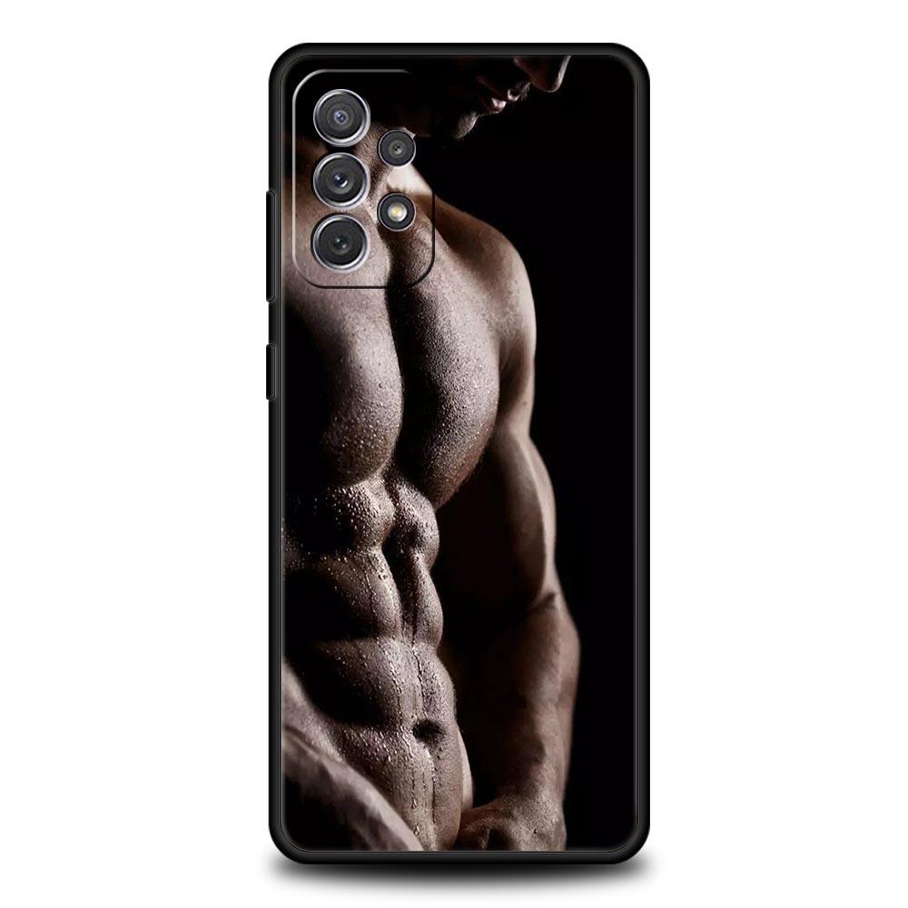 

Phone Case for Samsung Galaxy A13 A15 A17 A07 A21S A22 A23 A25 A31 A73 A32 A52 A52S A41 5G Soft TPU Shell Male Abdominal Muscle Samsung A13 5G