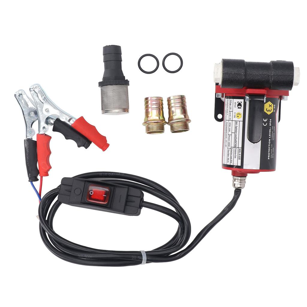 12V Gasoline Pump Explosion Proof Quiet Self Priming Oil Transfer Pump with Switch for Diesel
