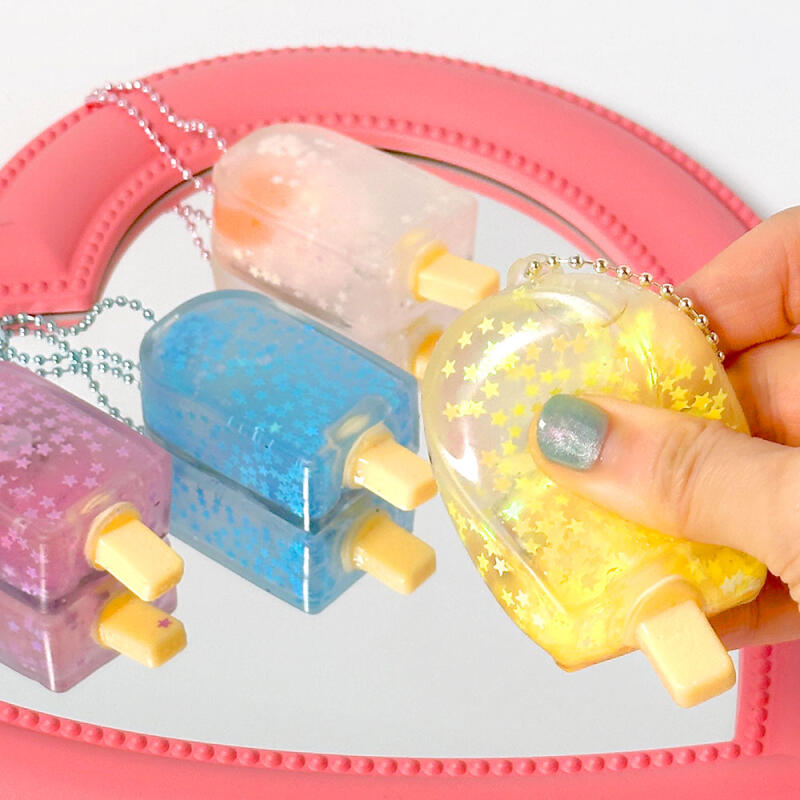 Sparkly Ice Cream Soft Keychain Squishy